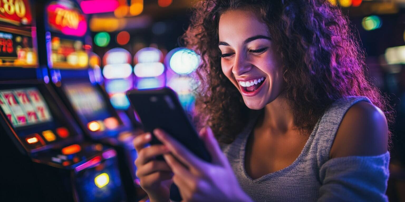 Woman Using 789 com App
